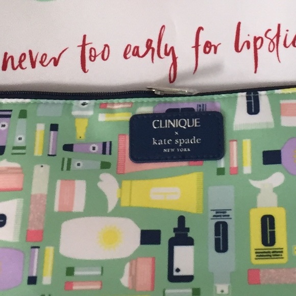 Clinique x Kate Spade New York Set Shopping Tote & Makeup Pouch - Picture 6 of 14